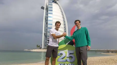 El tenista suizo en Dubai.