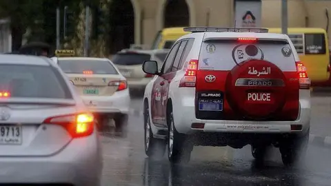 Un vehículo de la Policía de Ras Al Khaimah. (Policía de Ras Al Khaimah)