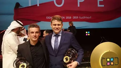 Los dos españoles premiados en el concurso de fotografía de Dubai. (Richard Ramos)