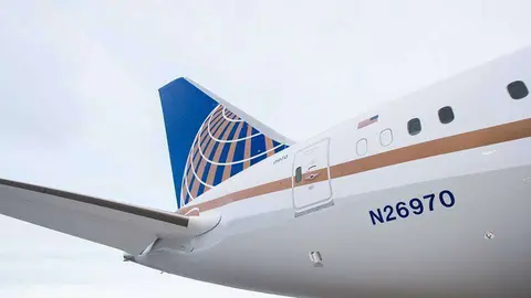 Un avión de United Airlines.