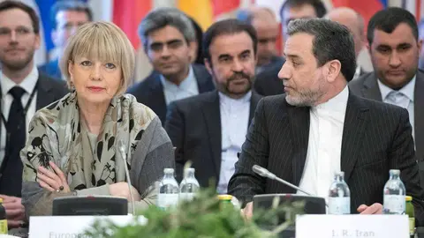 En la imagen de AFP, un momento de la reunión en Viena sobre el acuerdo iraní.