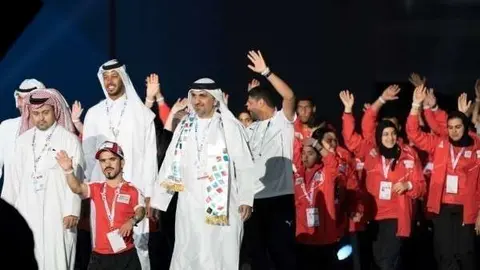 Centenares de atletas desfilaron durante la inauguración de los IX Juegos Olímpicos Especiales. (WAM)