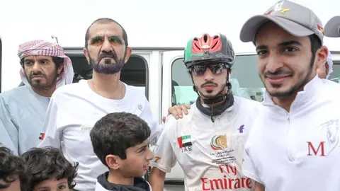 Sheikh Mohammed bin Rashid Al Maktoum asistió al Dubai Crown Prince Endurance Festival. (WAM)