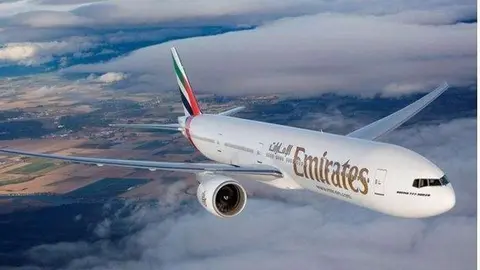 Un avión de la aerolínea Emirates Airlines.