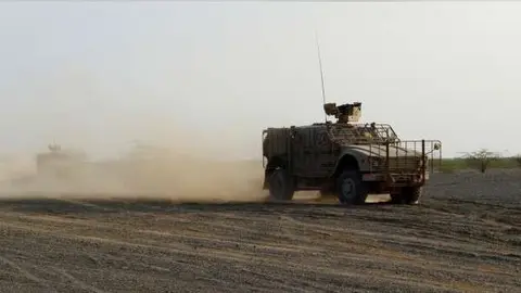 Un vehículo militar en Yemen. (WAM)