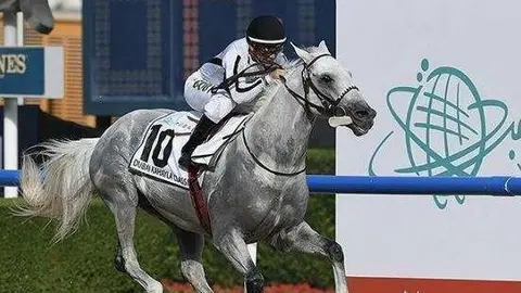 El jinete panameño este sábado en el hipódromo de Meydan en Dubai.