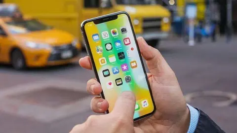 El elegante dispositivo de Apple Iphone X.