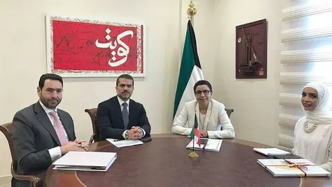 Encuentro en Kuwait de la delegación de Colombia. (Cedida)