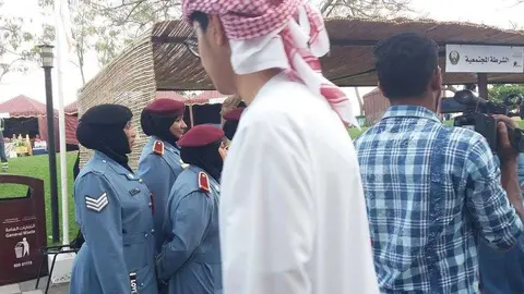 Mujeres policía en Emiratos Árabes Unidos. (EL CORREO)