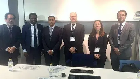 María Rubert, junto al resto de participantes en el Panel de África y Asia, en la Conferencia Internacional de Arbitraje desarrollada por la Universidad Loyola en Sevilla. (Cedida)