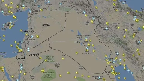 A pesar de la advertencia, un avión de la aerolínea nacional del Libano atraviesa el espacio aéreo sirio.