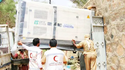 El generador proporcionado por ERC proporcionará agua para más de 5.000 personas. (WAM)