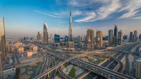 Una perspectiva del centro del emirato de Dubai.