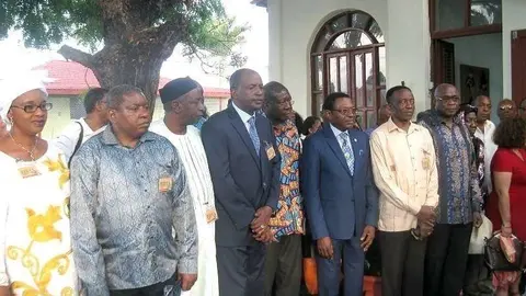 El Cuerpo Diplomático Africano en la XVII Conferencia Internacional Cultura Africana y Afro-Americana celebrada en Santiado de Cuba. (Sergio Martínez)