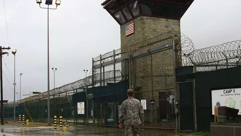La prisión de Guantánamo en la isla de Cuba.