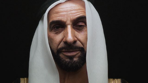 Imagen de Sheikh Zayed recreada por la productora NDP.