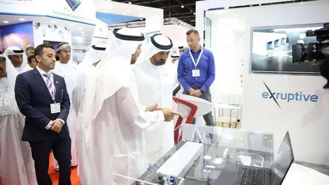 Momento de la apertura de la Airport Show de Dubai. (Wam)