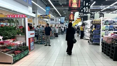 Una imagen de un supermercado de Doha en junio de 2017.