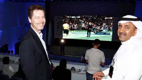 El embajador de España en Riad durante la Final de la Champions.