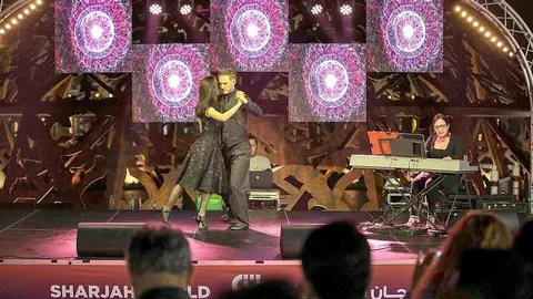 Puesta en escena de 'Mujeres en Tango' en el Festival Mundial de Música de Sharjah. (Cedida)