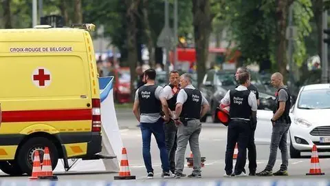 Fuerzas de seguridad belgas en el lugar del incidente. (Reuters)