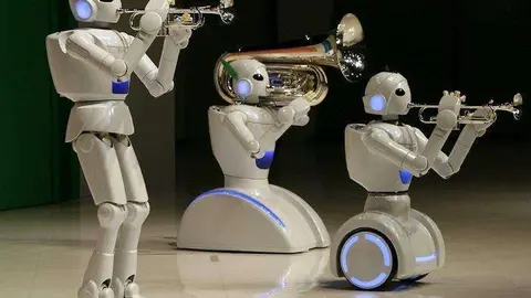 Banda musical de robots. (Cedida)