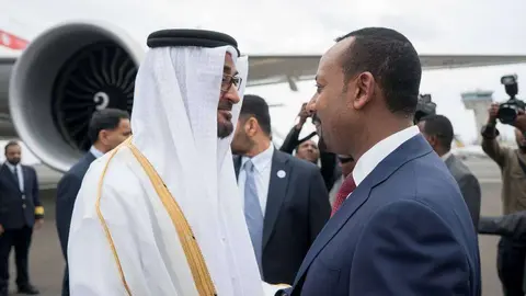 El príncipe heredero de Abu Dhabi visitó Etiopía el 15 de junio de 2018.