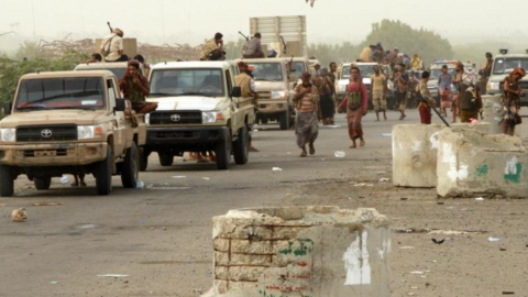 Fuerzas yemeníes en Al Hodeidah.