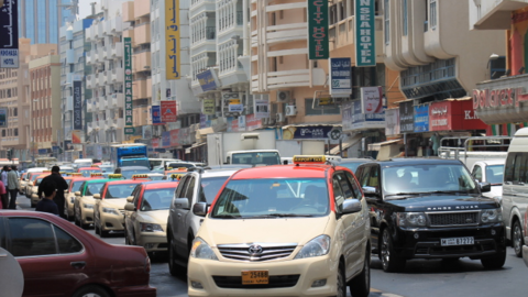 Una imagen de taxis en Dubai. (EL CORREO)