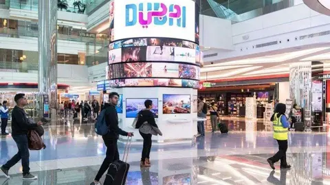 Instalaciones de la Terminal 3 en el Aeropuerto Internacional de Dubai.