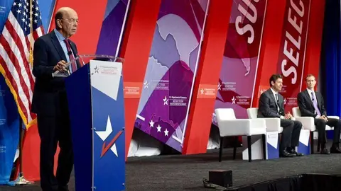 El secretario de Comercio de EEUU, Wilbur Ross, interviene durante Select Usa Summit.