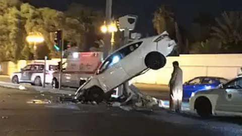 Imagen del coche tras el accidente. (Pantallazo)
