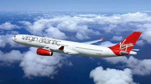 Un avión de la aerolínea Virgin Atlantic.