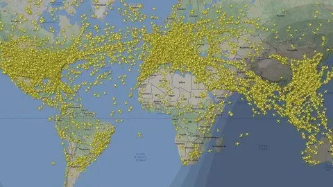 Captura de pantalla del portal Flightradar.
