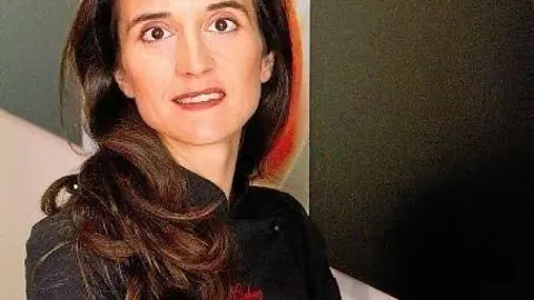 Marta Yanci, en su restaurante de Dubai. (Cedida)