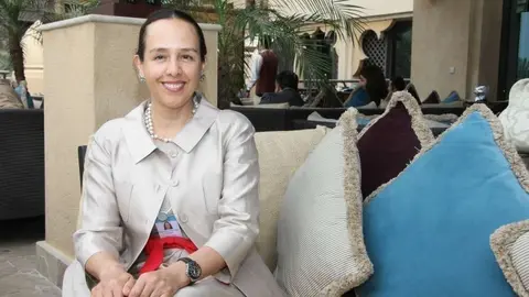 Francisca Méndez Escobar, nueva embajadora de México en Emiratos, en Madinat Jumeirah en Dubai durante la Cumbre Mundial del Gobierno. (EL CORREO)