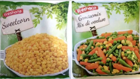 Productos congelados retirados en Europa.