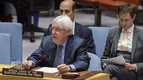 El enviado de la ONU en Yemen, Martin Griffith, durante una intervención pública. (Manel Elías, ONU)