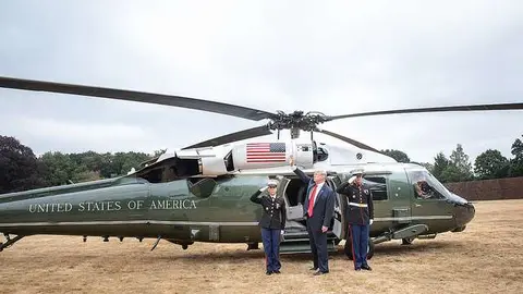 Donal Trump, durante un viaje oficial. (The White House)