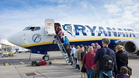 Un avión de Ryanair.
