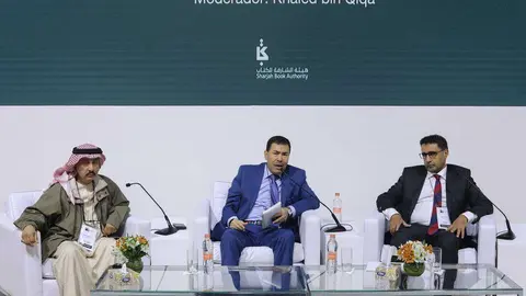 Representantes de Sharjah en la Feria del Libro de Sao Paulo. (WAM)