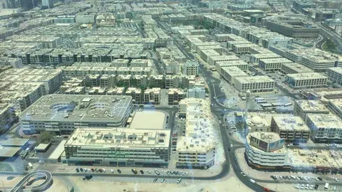 Perspectiva desde el Marco de Dubai del área de Bur Dubai. (ELCORREO)