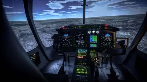 Cabina de un avión.