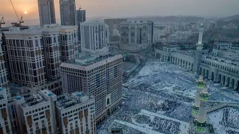 La Gran Mezquita de La Meca en Arabia Saudita.