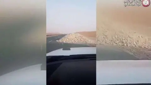 Una captura del vídeo difundido por la Policía de Abu Dhabi.