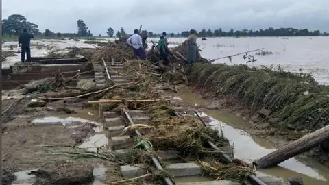 Inundaciones en Myanmar. (WAM)