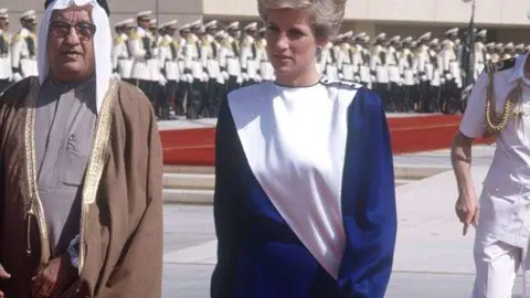 La princesa Diana durante su visita a Arabia Saudita en 1986.