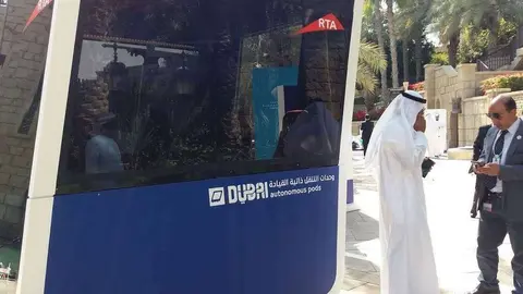 El vehículo sin conductor de la RTA de Dubai. (EL CORREO)