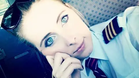 Una foto de Facebook de la piloto paraguaya.