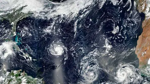 Una imagen de satélite de EFE, del huracán Florence.